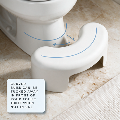 Arc Toilet Stool - Sleek, Smooth Finish with Anti-Slip Pads