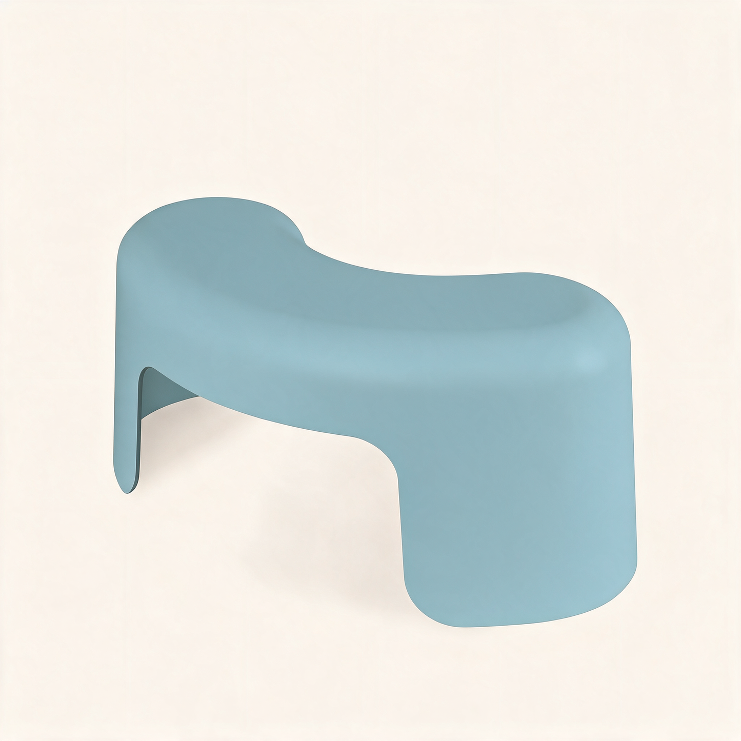 Arc Toilet Stool - Sleek, Smooth Finish with Anti-Slip Pads