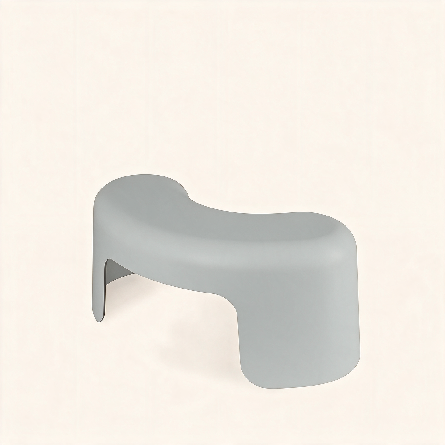 Arc Toilet Stool - Sleek, Smooth Finish with Anti-Slip Pads