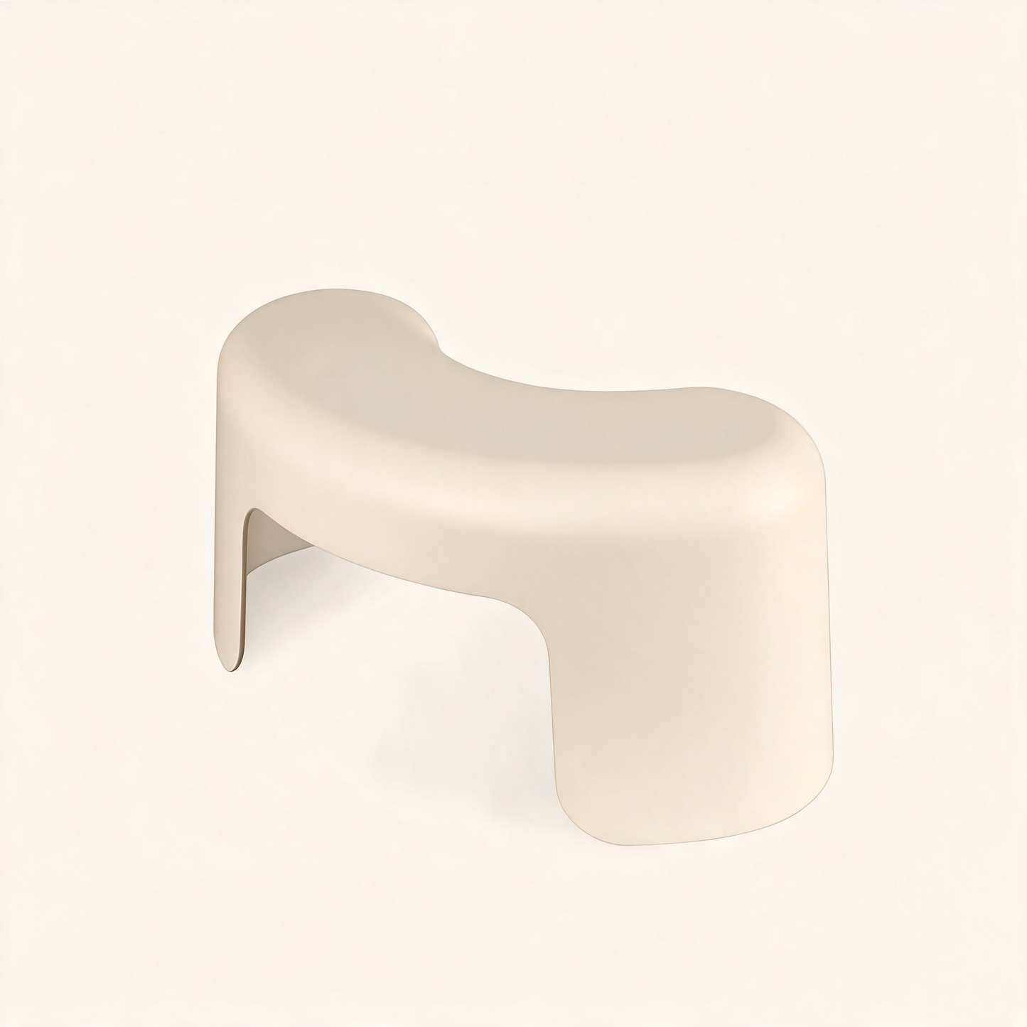 Arc Toilet Stool - Sleek, Smooth Finish with Anti-Slip Pads