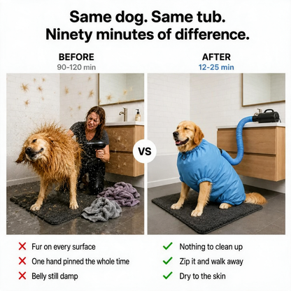 Bemerio™ Drying Bag – Quick Dry Pet Hair Drying Suit for Small, Medium & Large Dogs